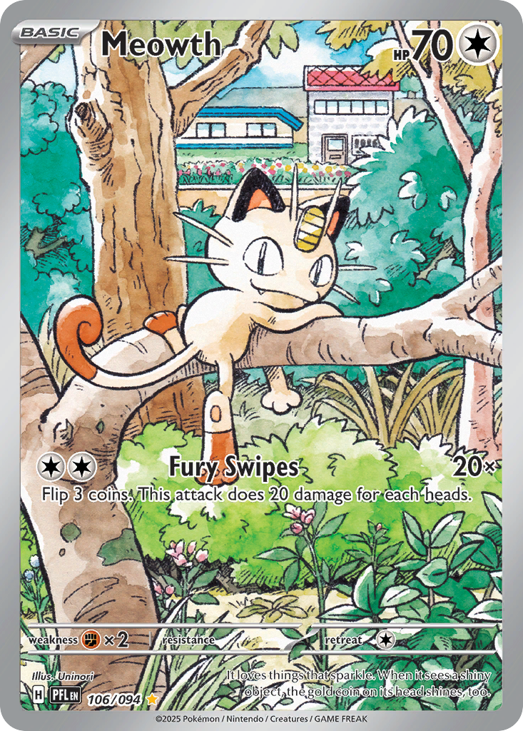 Meowth – Phantasmal Flames 106/094 Pokémon card