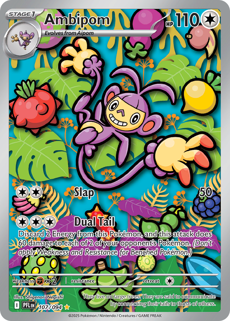 Ambipom – Phantasmal Flames 107/094 Pokémon card