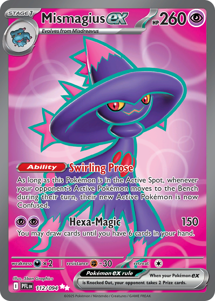 Mismagius ex – Phantasmal Flames 112/094 Pokémon card