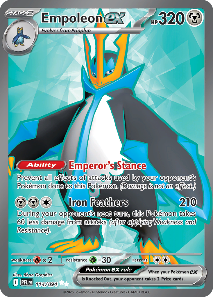 Empoleon ex – Phantasmal Flames 114/094 Pokémon card