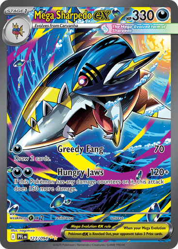 Mega Sharpedo ex - Phantasmal Flames 127