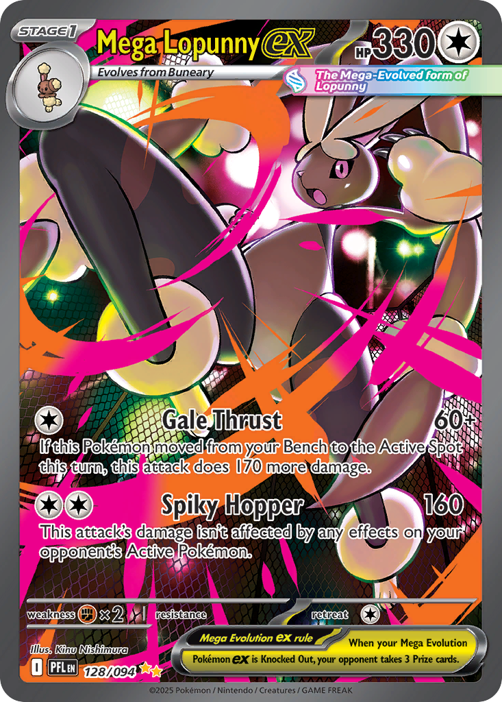 Mega Lopunny ex – Phantasmal Flames 128/094 Pokémon card
