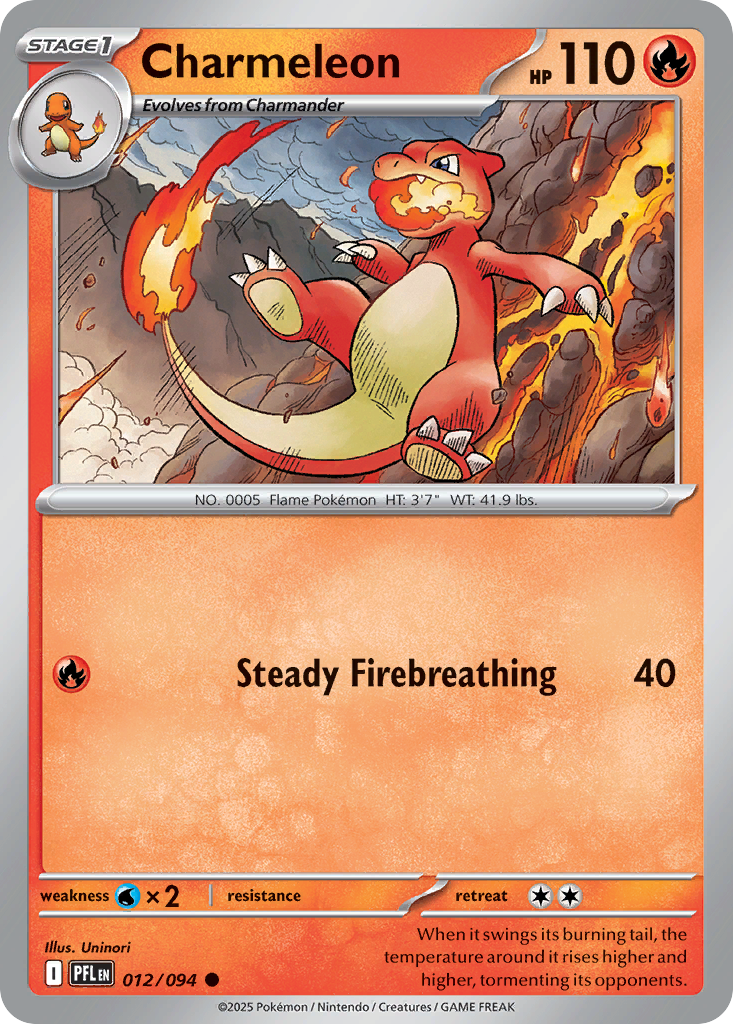 Charmeleon – Phantasmal Flames 012/094 Pokémon card
