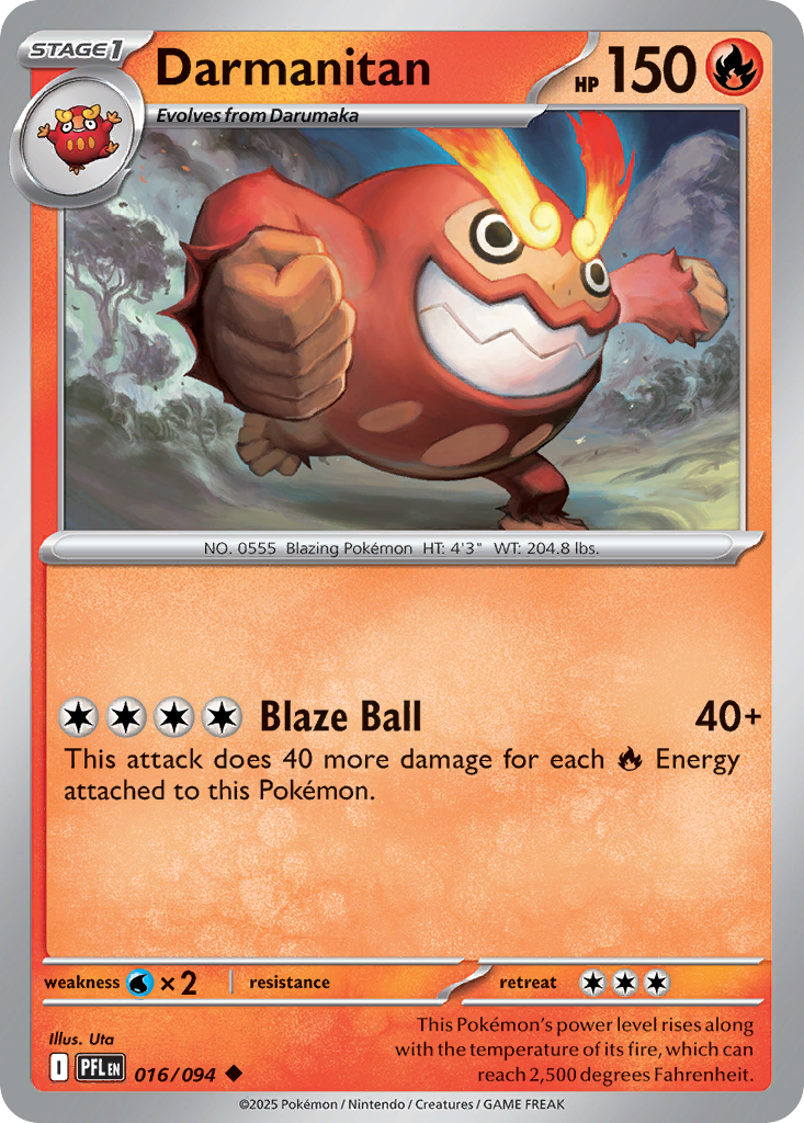 Darmanitan – Phantasmal Flames 016/094 Pokémon card