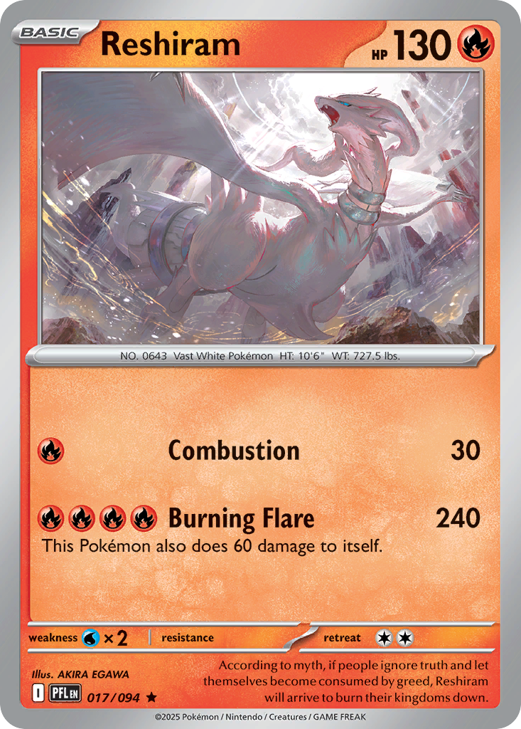 Reshiram – Phantasmal Flames 017/094 Pokémon card