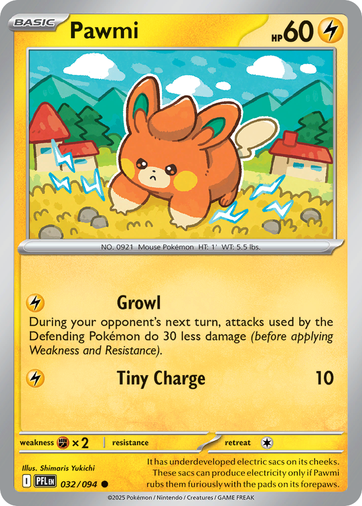 Pawmi – Phantasmal Flames 032/094 Pokémon card