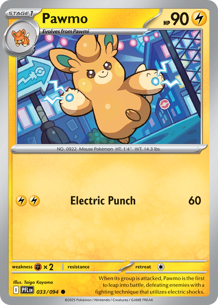 Pawmo – Phantasmal Flames 033/094 Pokémon card