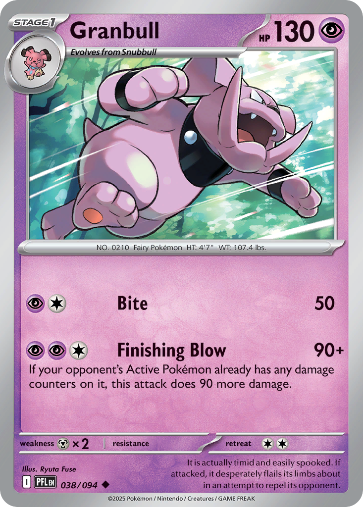 Granbull – Phantasmal Flames 038/094 Pokémon card