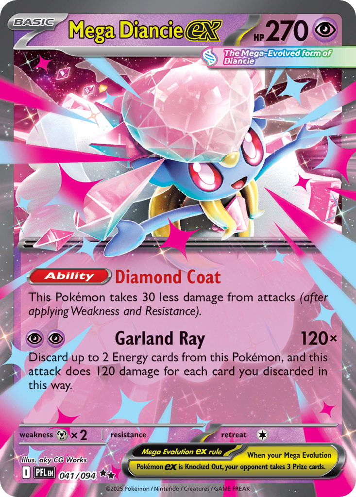 Mega Diancie ex – Phantasmal Flames 041/094 Pokémon card