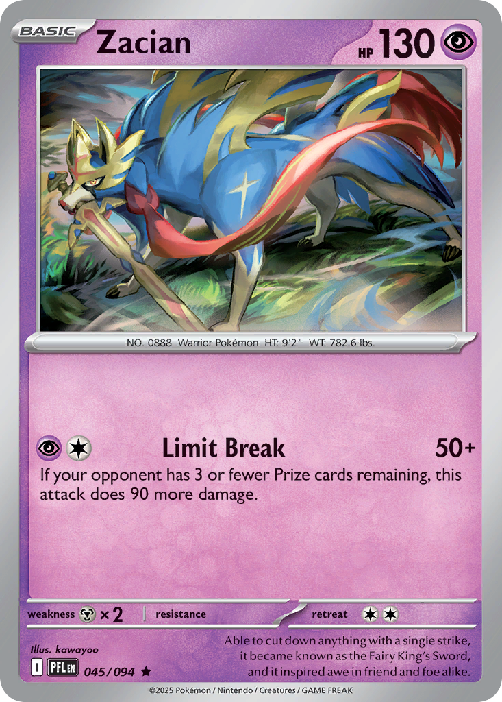 Zacian – Phantasmal Flames 045/094 Pokémon card