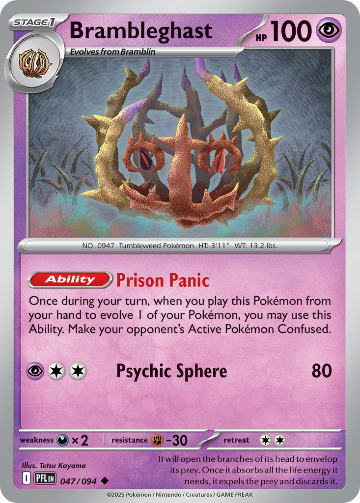 Brambleghast – Phantasmal Flames 047/094 Pokémon card