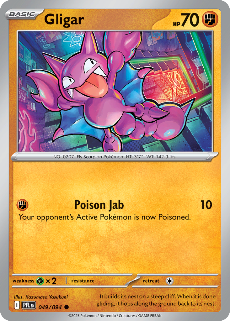 Gligar – Phantasmal Flames 049/094 Pokémon card