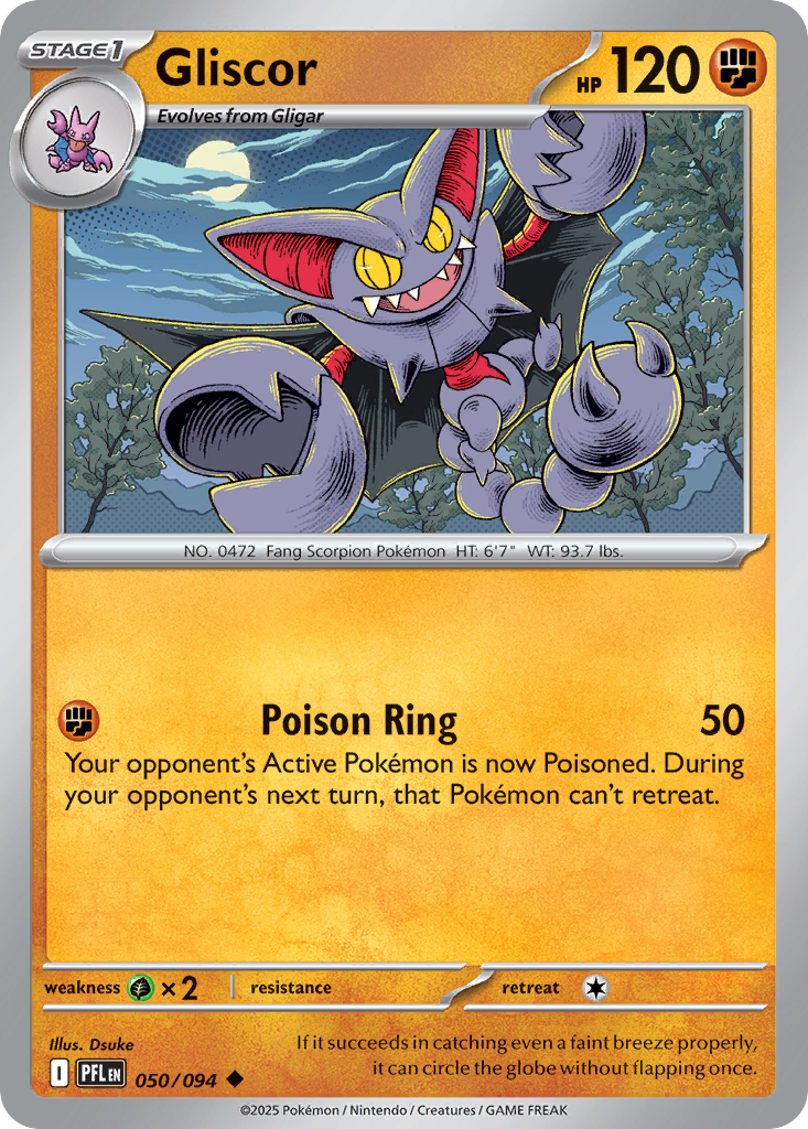 Gliscor – Phantasmal Flames 050/094 Pokémon card