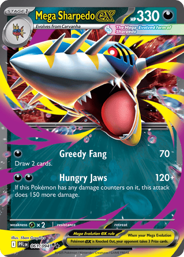 Mega Sharpedo ex - Phantasmal Flames 61