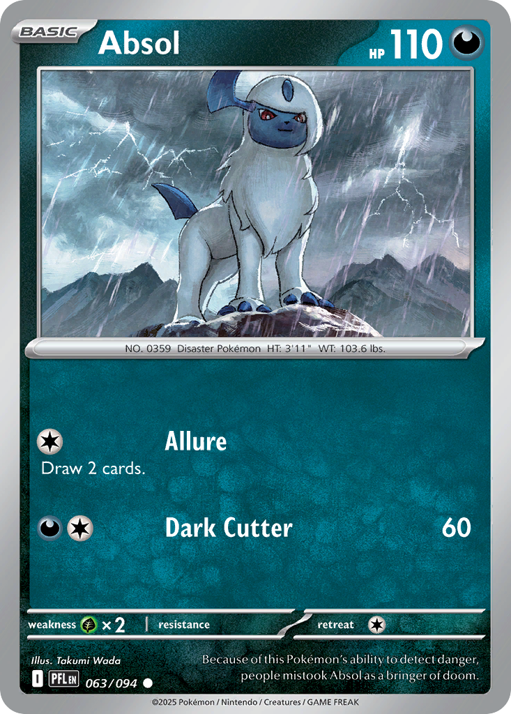 Absol – Phantasmal Flames 063/094 Pokémon card