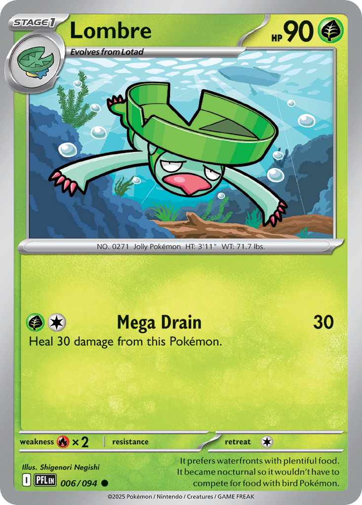 Lombre – Phantasmal Flames 006/094 Pokémon card