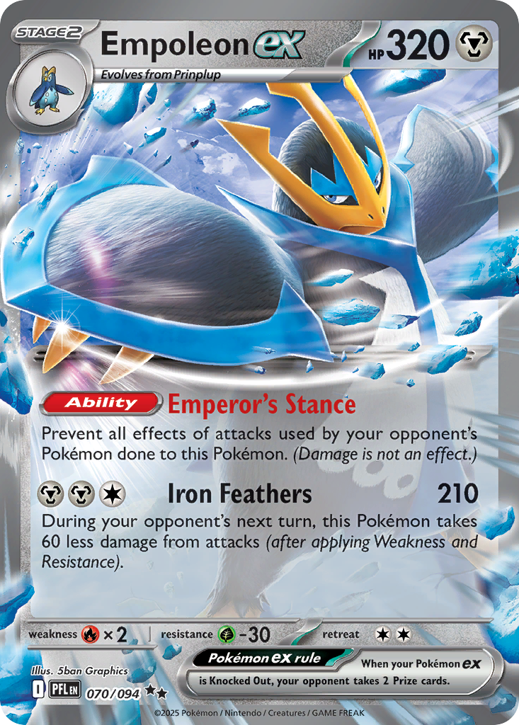 Empoleon ex – Phantasmal Flames 070/094 Pokémon card