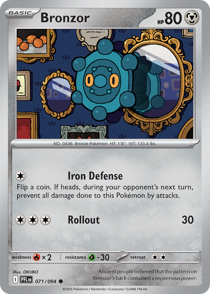 Bronzor – Phantasmal Flames 071/094 Pokémon card
