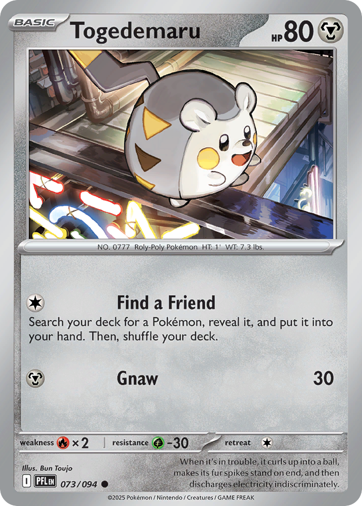 Togedemaru – Phantasmal Flames 073/094 Pokémon card