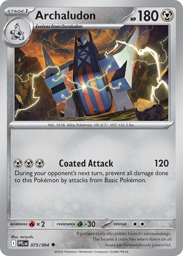 Archaludon – Phantasmal Flames 075/094 Pokémon card