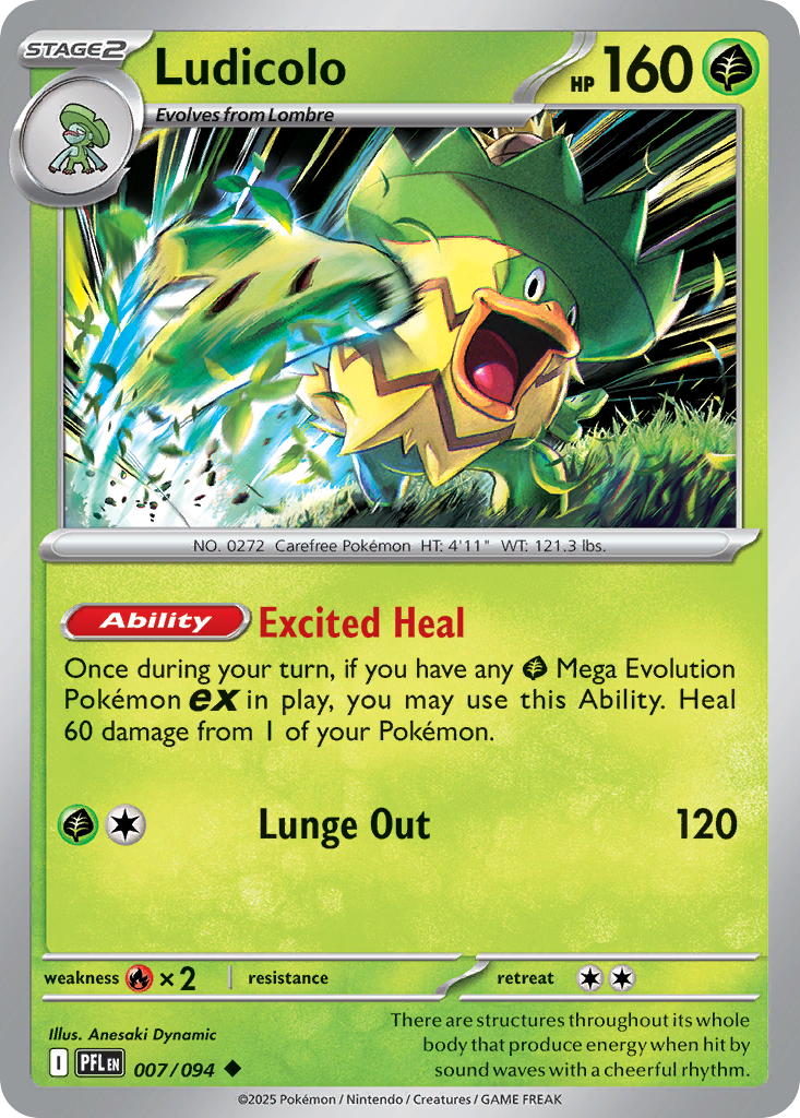 Ludicolo – Phantasmal Flames 007/094 Pokémon card