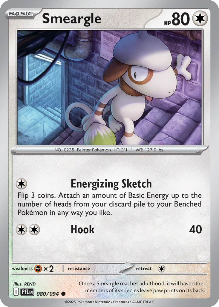 Smeargle – Phantasmal Flames 080/094 Pokémon card
