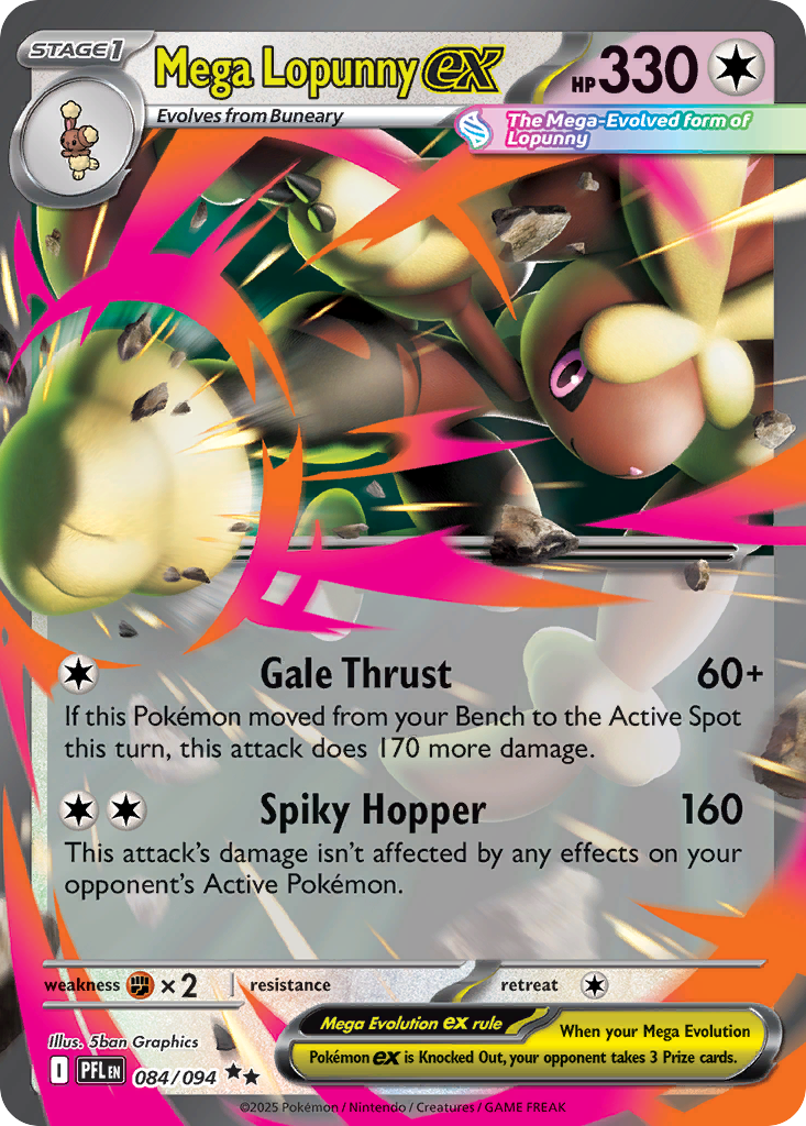 Mega Lopunny ex – Phantasmal Flames 084/094 Pokémon card