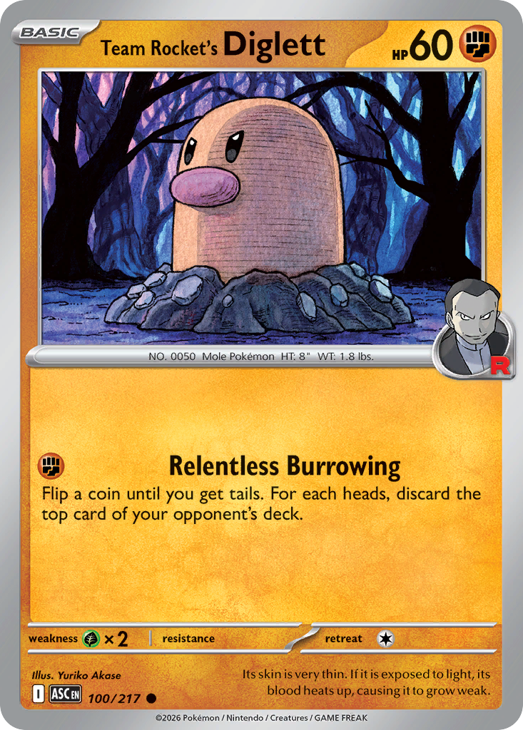 Team Rocket's Diglett – Ascended Heroes 100/217 Pokémon card