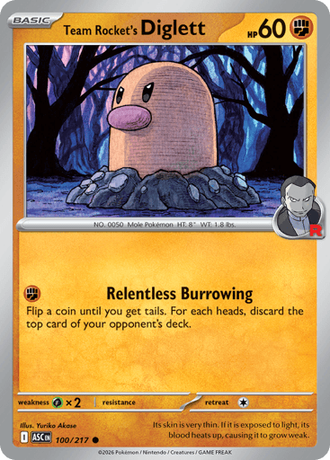 Team Rocket's Diglett - Ascended Heroes 100