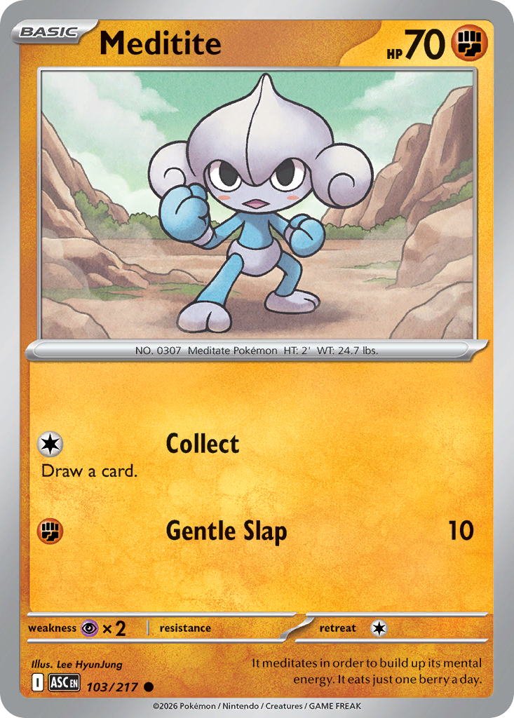 Meditite – Ascended Heroes 103/217 Pokémon card