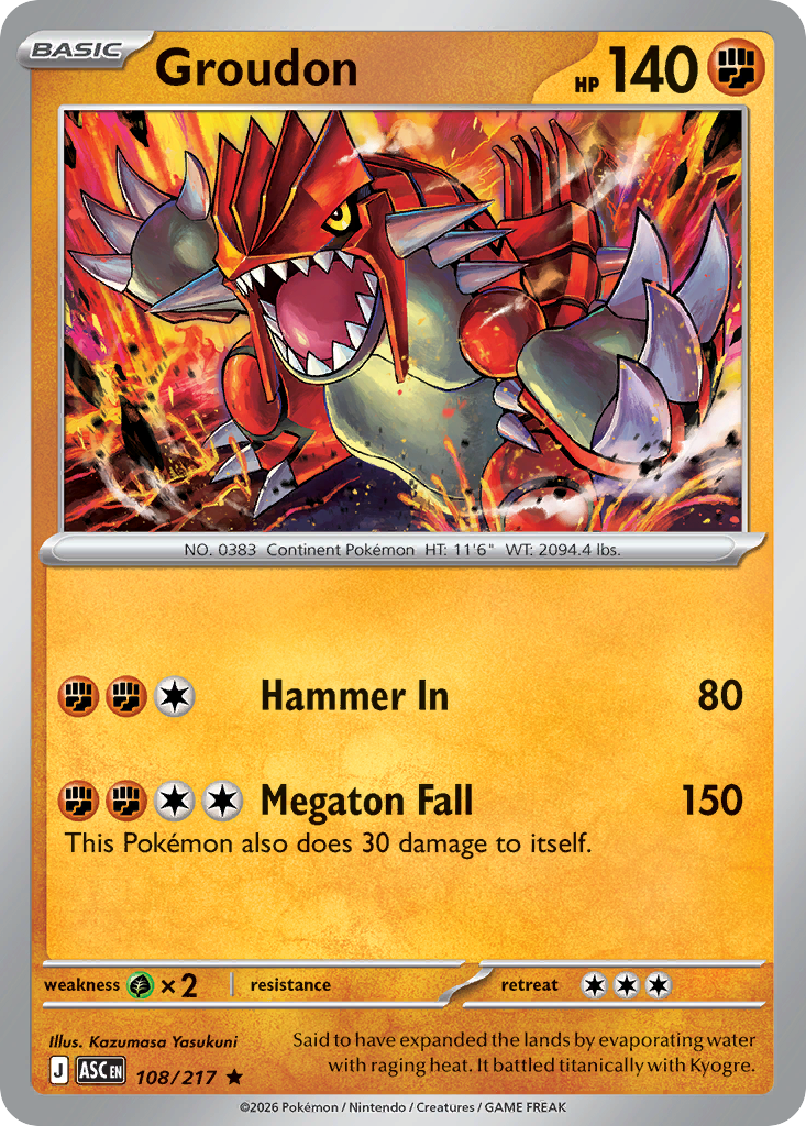Groudon – Ascended Heroes 108/217 Pokémon card