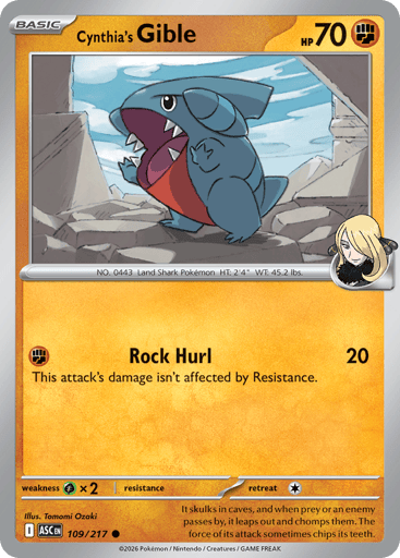 Cynthia's Gible - Ascended Heroes 109