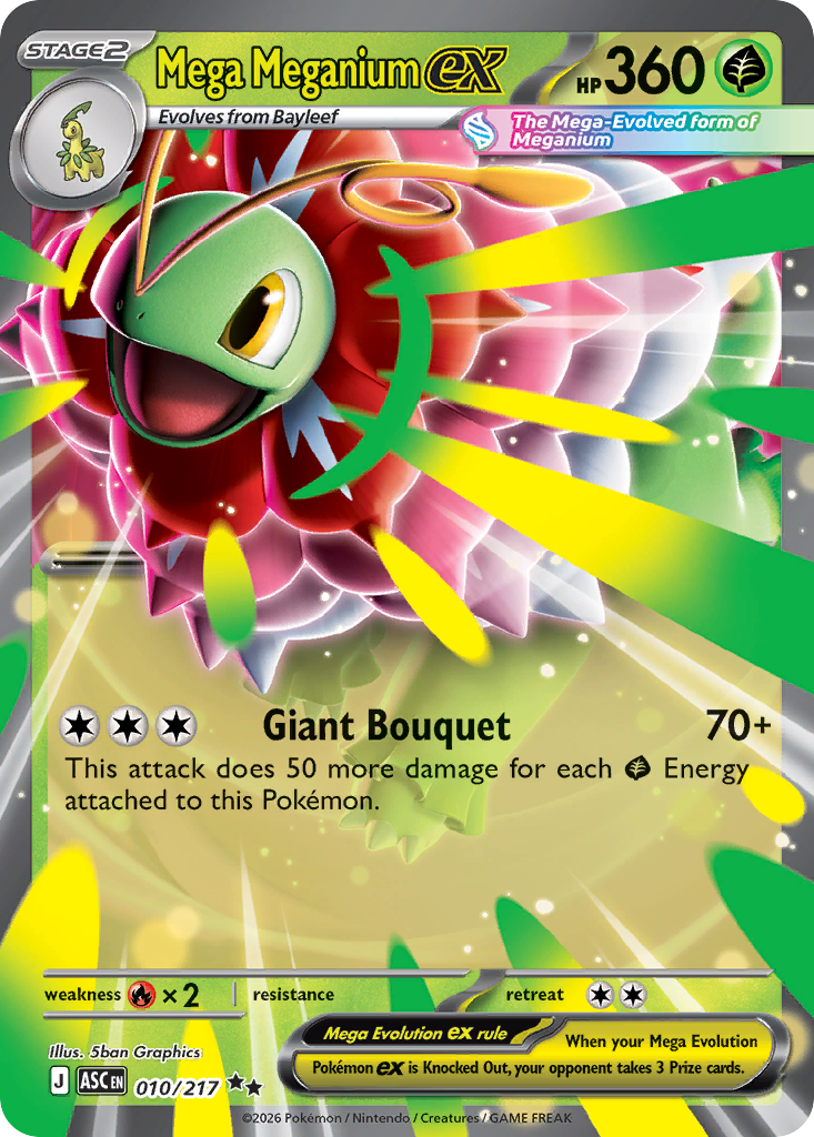 Mega Meganium ex – Ascended Heroes 010/217 Pokémon card