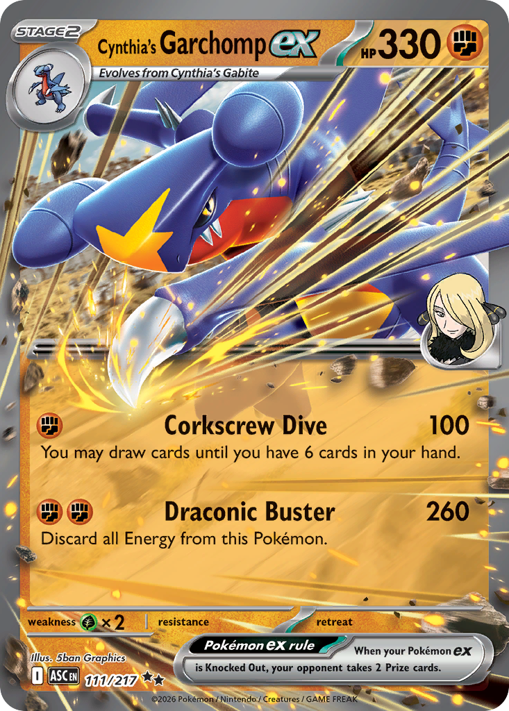 Cynthia's Garchomp ex – Ascended Heroes 111/217 Pokémon card