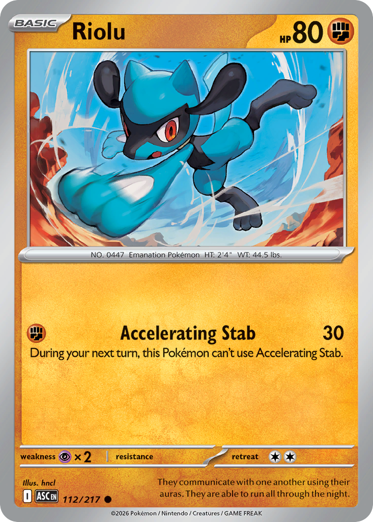 Riolu – Ascended Heroes 112/217 Pokémon card
