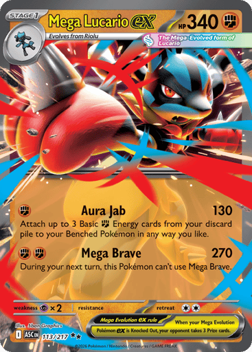Mega Lucario ex - Ascended Heroes 113