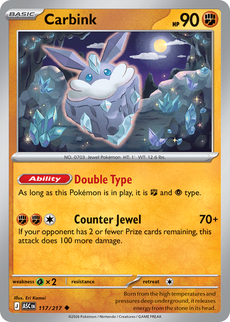 Carbink – Ascended Heroes 117/217 Pokémon card