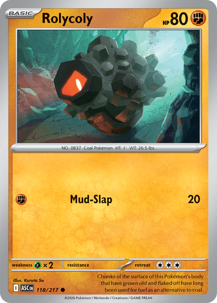 Rolycoly – Ascended Heroes 118/217 Pokémon card