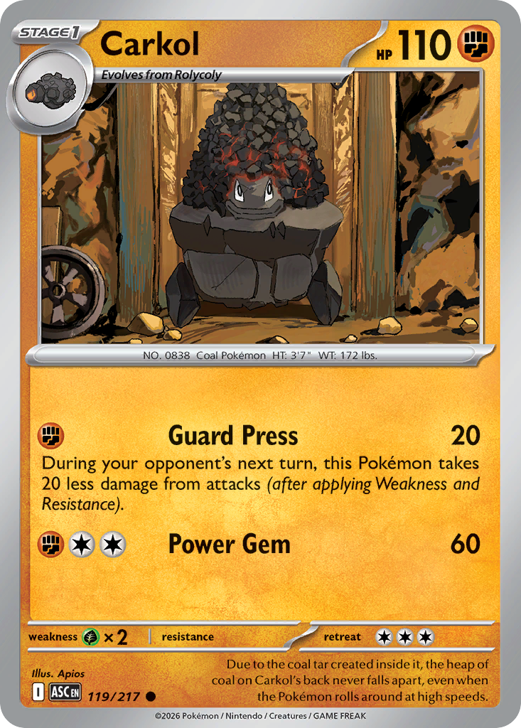 Carkol – Ascended Heroes 119/217 Pokémon card