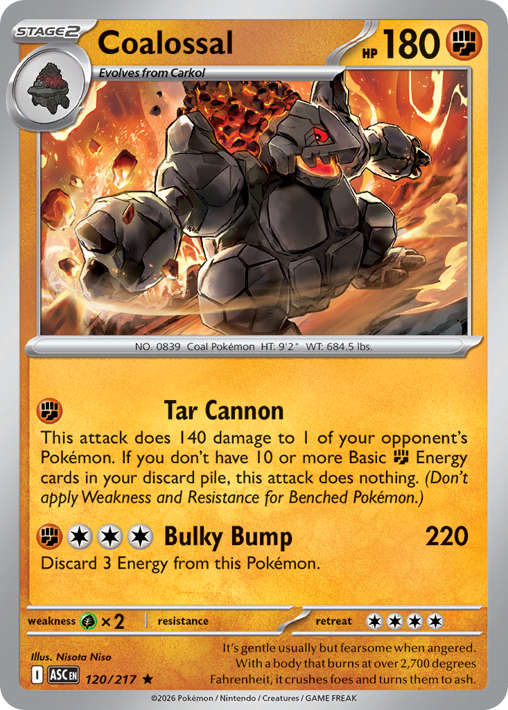 Coalossal – Ascended Heroes 120/217 Pokémon card