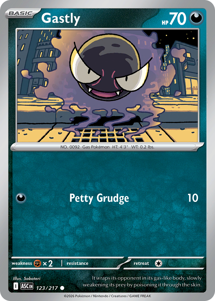 Gastly – Ascended Heroes 123/217 Pokémon card