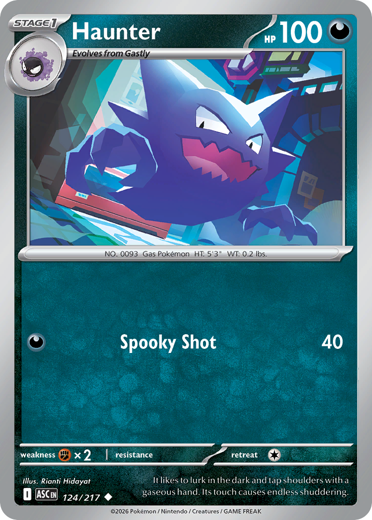 Haunter – Ascended Heroes 124/217 Pokémon card
