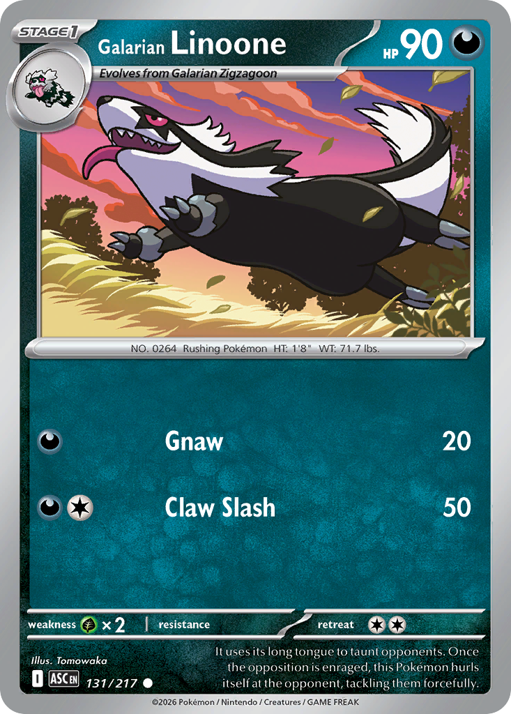 Galarian Linoone – Ascended Heroes 131/217 Pokémon card