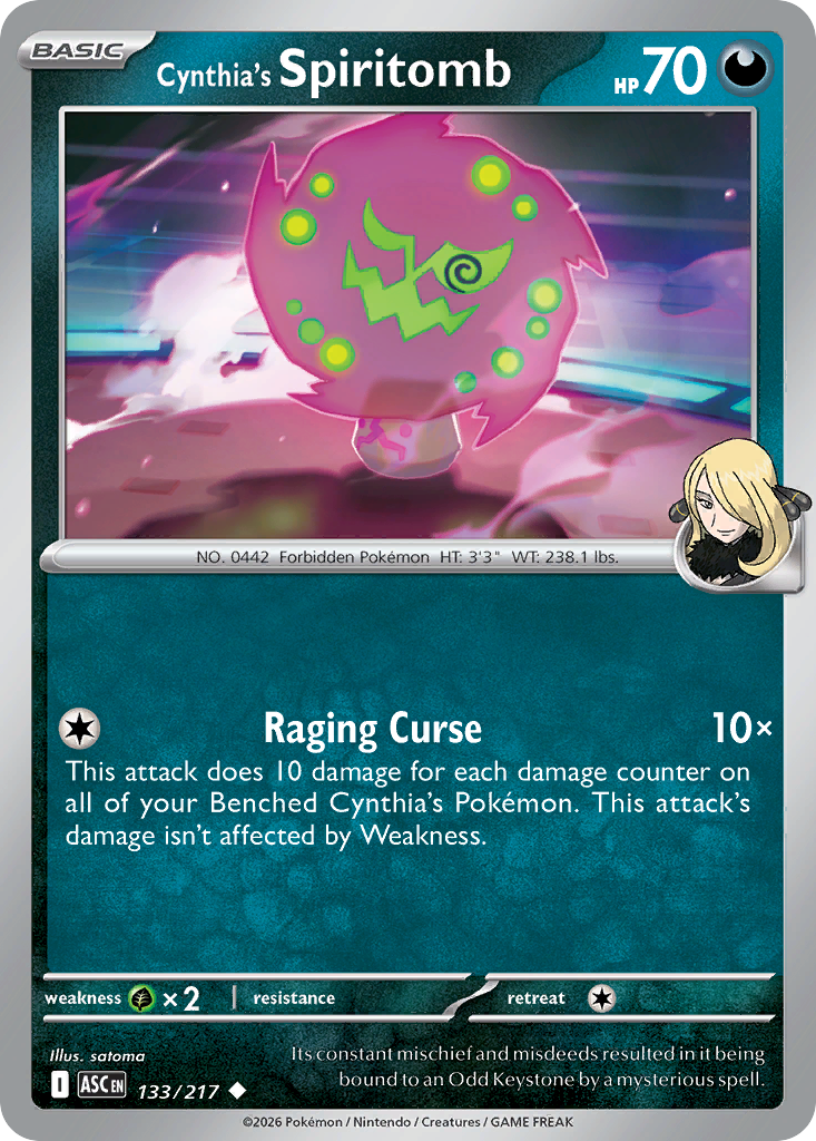 Cynthia's Spiritomb – Ascended Heroes 133/217 Pokémon card
