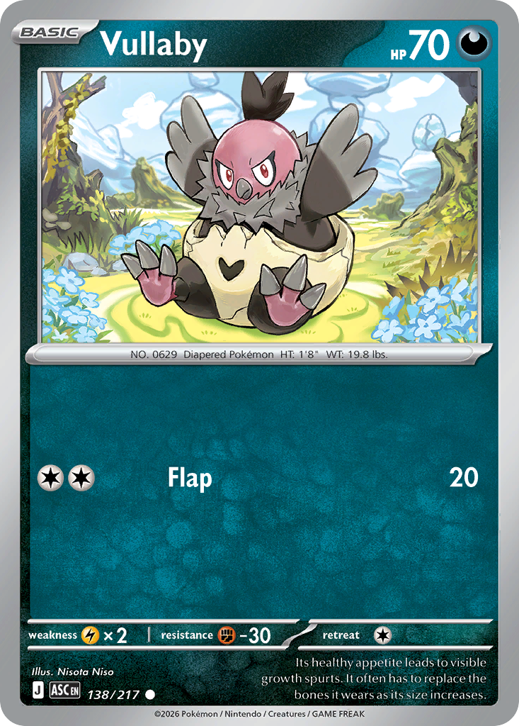 Vullaby – Ascended Heroes 138/217 Pokémon card