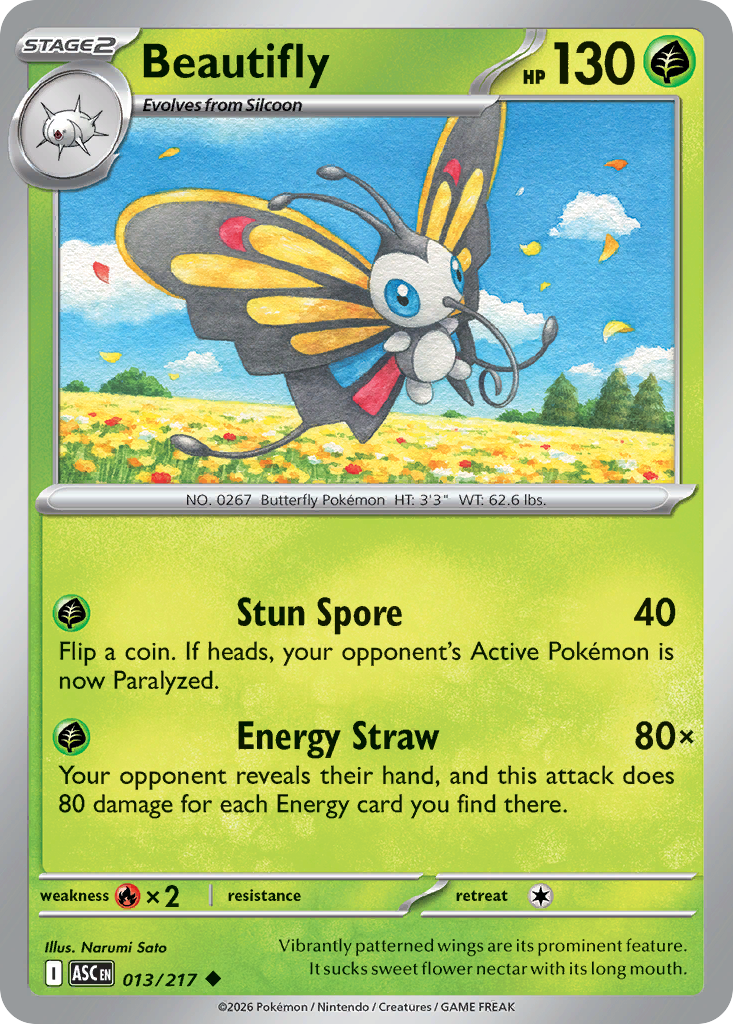 Beautifly – Ascended Heroes 013/217 Pokémon card