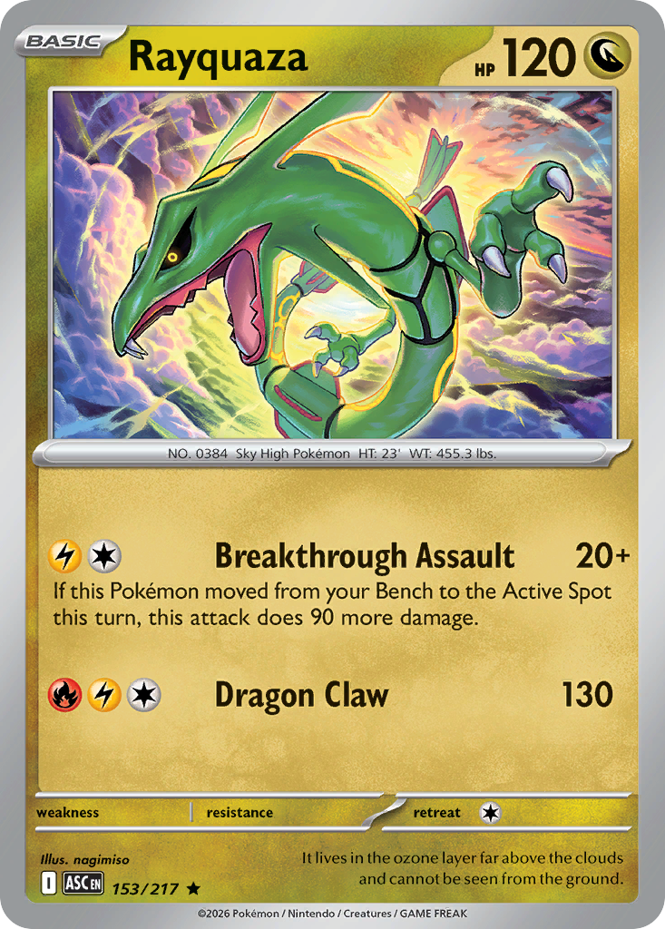 Rayquaza – Ascended Heroes 153/217 Pokémon card