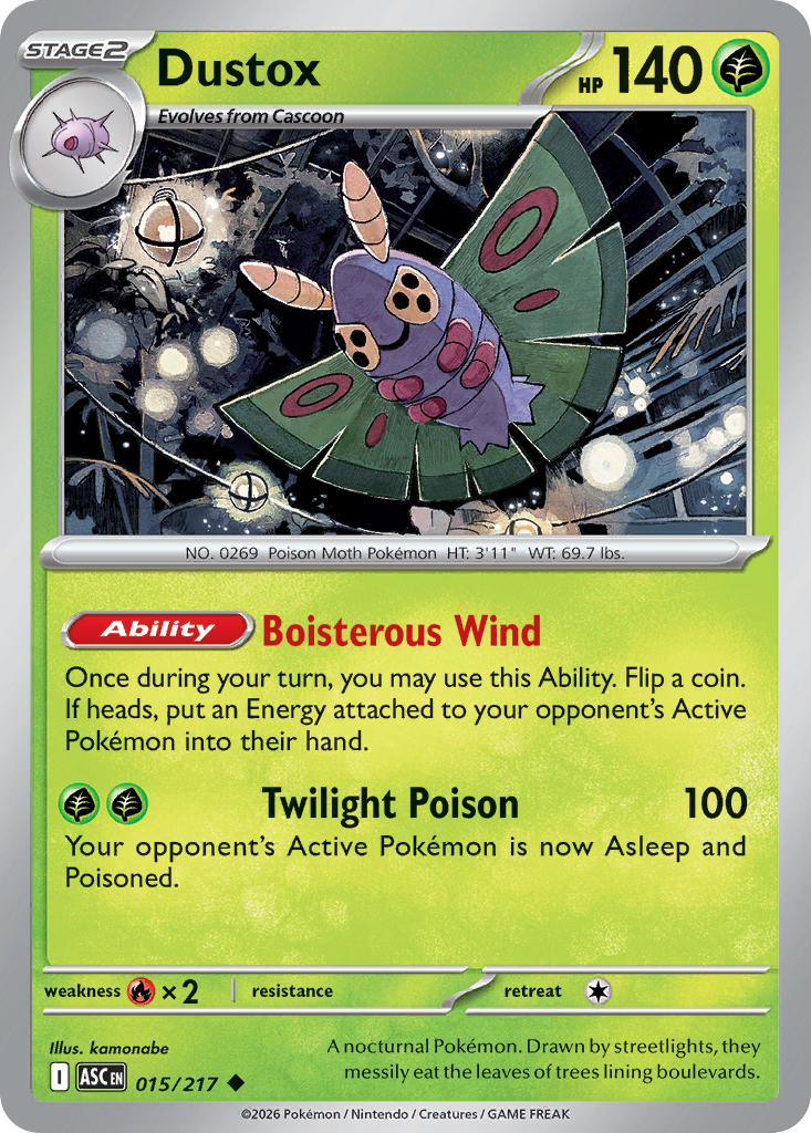 Dustox – Ascended Heroes 015/217 Pokémon card