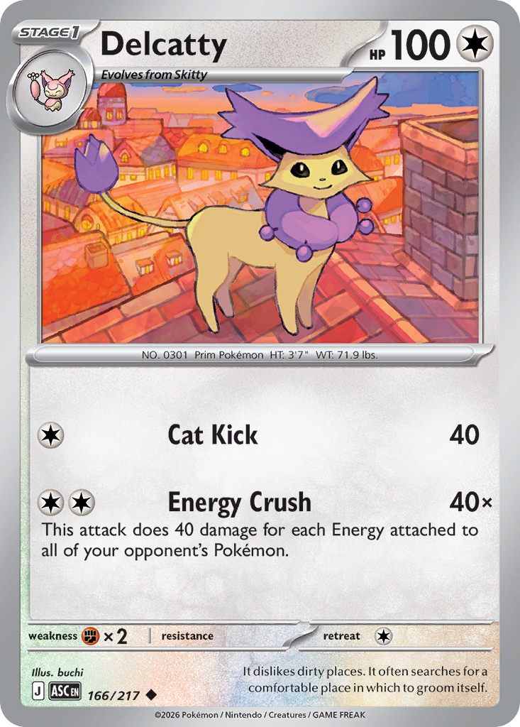 Delcatty – Ascended Heroes 166/217 Pokémon card