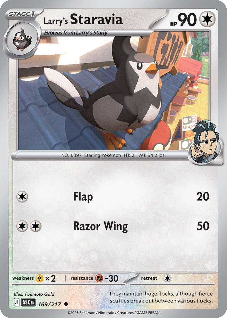 Larry's Staravia – Ascended Heroes 169/217 Pokémon card